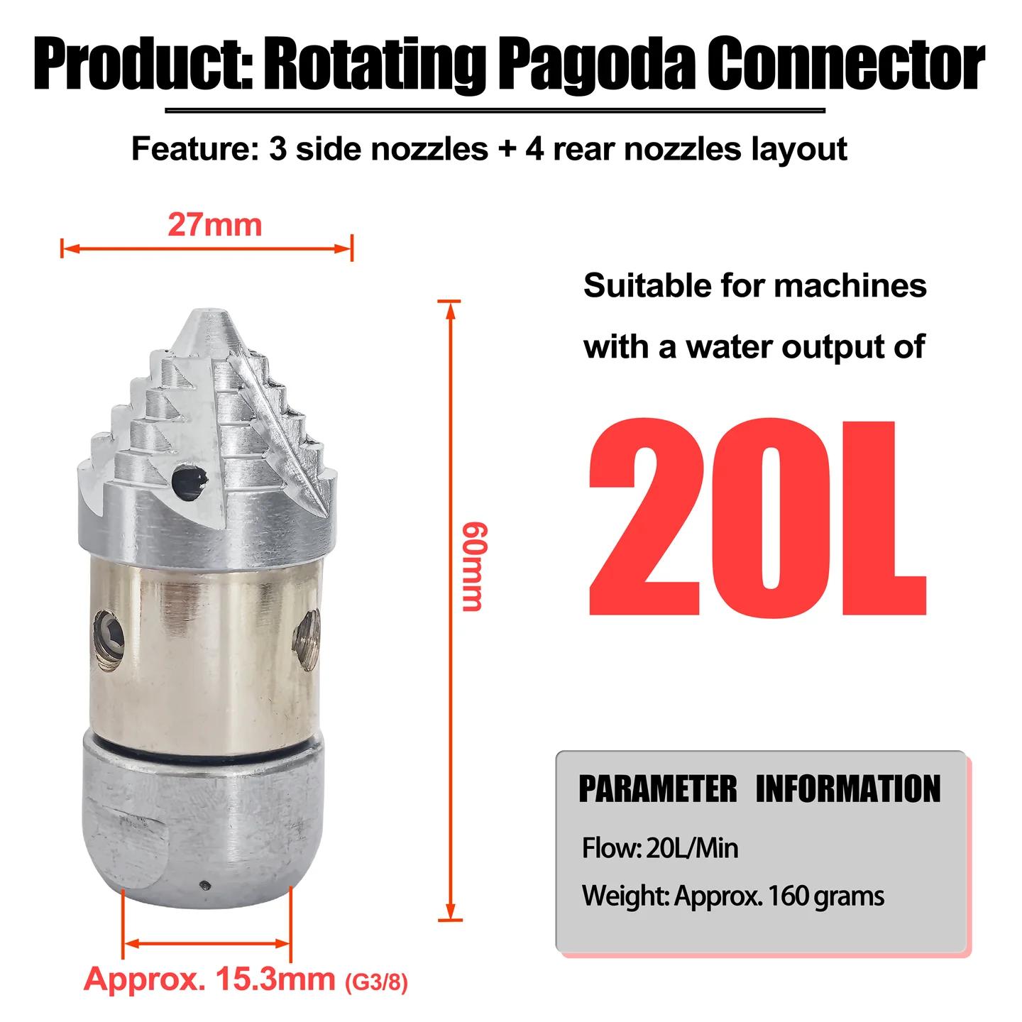 3/8 Inch Interface Stainless Steel High Pressure Rotary Cleaning Nozzle Sewer Drain Tube Cleaning Nozzle Hose Nozzle Flow 10~30L
3/8 Inch Interface Stainless Steel High Pressure Rotary Cleaning Nozzle Sewer Drain Tube Cleaning Nozzle Hose Nozzle Flow 10~30L