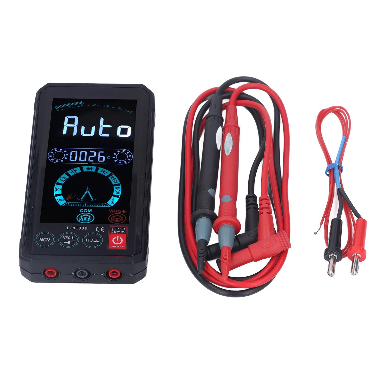 Цифровий мультиметр сенсорний екран вимірювач напруги постійного та змінного струму тестер опору та ємності інструмент
Цифровий мультиметр сенсорний екран вимірювач напруги постійного та змінного струму тестер опору та ємності інструмент