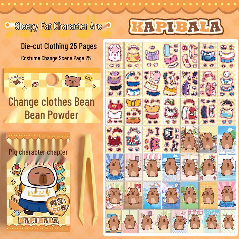 Capybara Dress-Up Mini Pocket Sticker Book: Cute Cartoon Stickers
Capybara Dress-Up Mini Pocket Sticker Book: Cute Cartoon Stickers