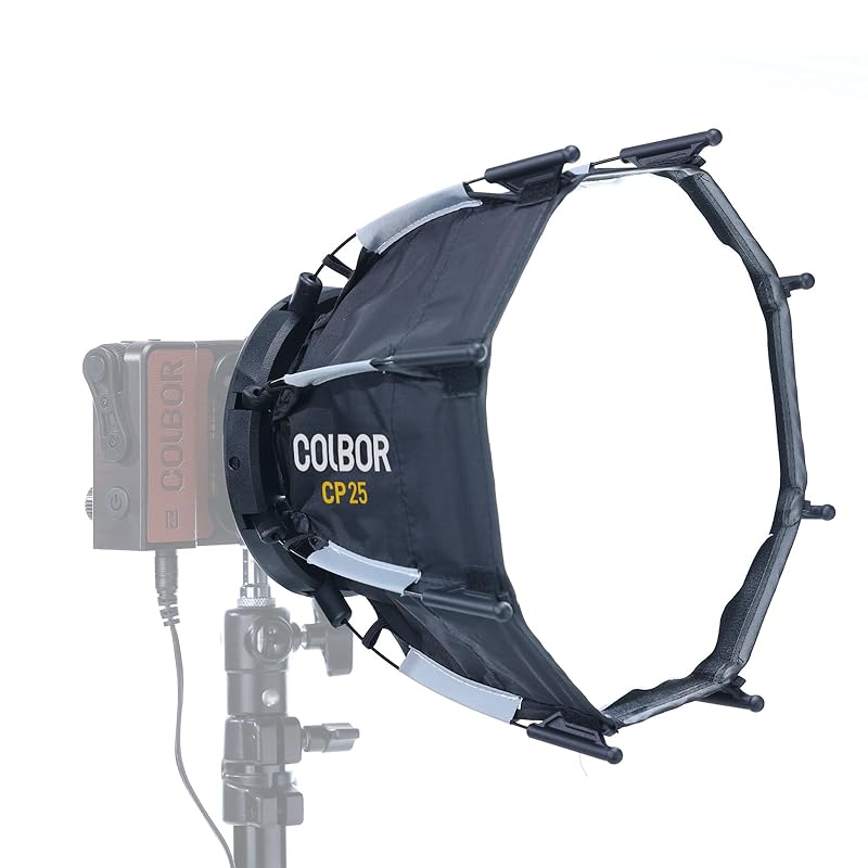 softbox, COLBOR CP25 25cm parabolic octagon type Quick setup possible mini bowens mount mini bowens mount reflective type With grid/diffuser for video
softbox, COLBOR CP25 25cm parabolic octagon type Quick setup possible mini bowens mount mini bowens mount reflective type With grid/diffuser for video