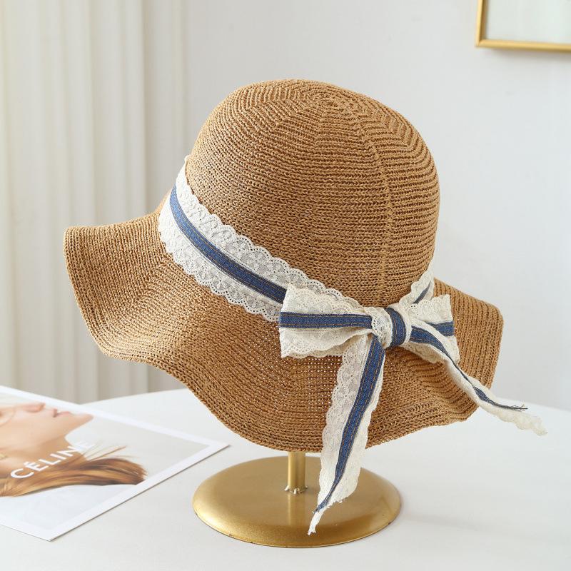 Vintage Blue Ribbon Bow Straw Hat Large Brim Wavy Women s Beach Fisherman Hat Sunshade Accessory 56-58cm хаки
Vintage Blue Ribbon Bow Straw Hat Large Brim Wavy Women s Beach Fisherman Hat Sunshade Accessory 56-58cm хаки
