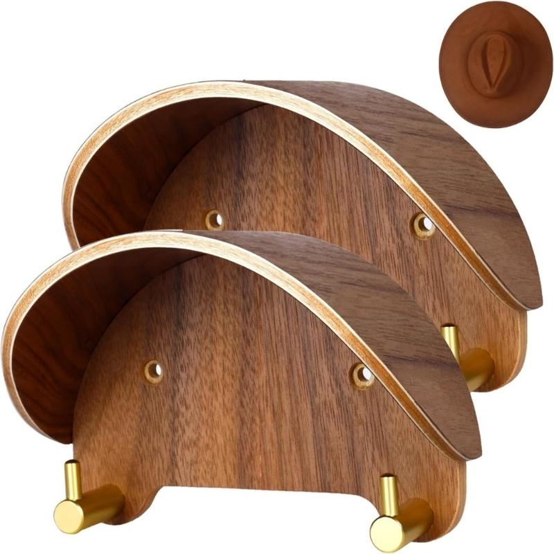 Smooth Polished Wooden Cap Holders With Persistent Metal Protect Hats From Wall 1
Smooth Polished Wooden Cap Holders With Persistent Metal Protect Hats From Wall 1