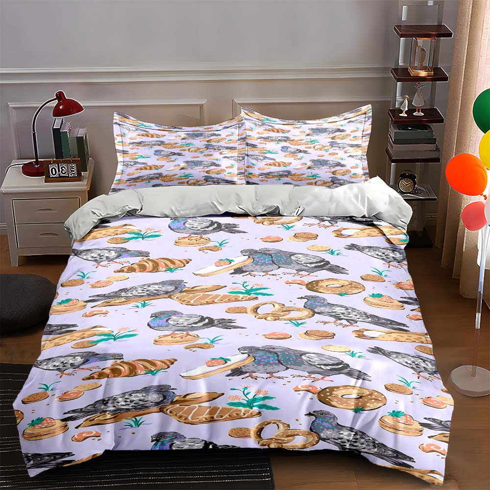 Birds, pastries, plants. Bedding Duvet cover sets Duvet covers Pillowcases gifts (1 * Duvet Cover 2 * Pillowcases, without duvet insert) 135x200cm
Birds, pastries, plants. Bedding Duvet cover sets Duvet covers Pillowcases gifts (1 * Duvet Cover 2 * Pillowcases, without duvet insert) 135x200cm