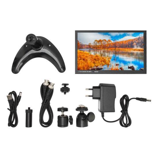 7 Inch On Camera Monitor 3G SDI HD Multimedia Interface Monitor TFT LCD Screen with Stand 100‑240V EU Plug EU Plug
7 Inch On Camera Monitor 3G SDI HD Multimedia Interface Monitor TFT LCD Screen with Stand 100‑240V EU Plug EU Plug