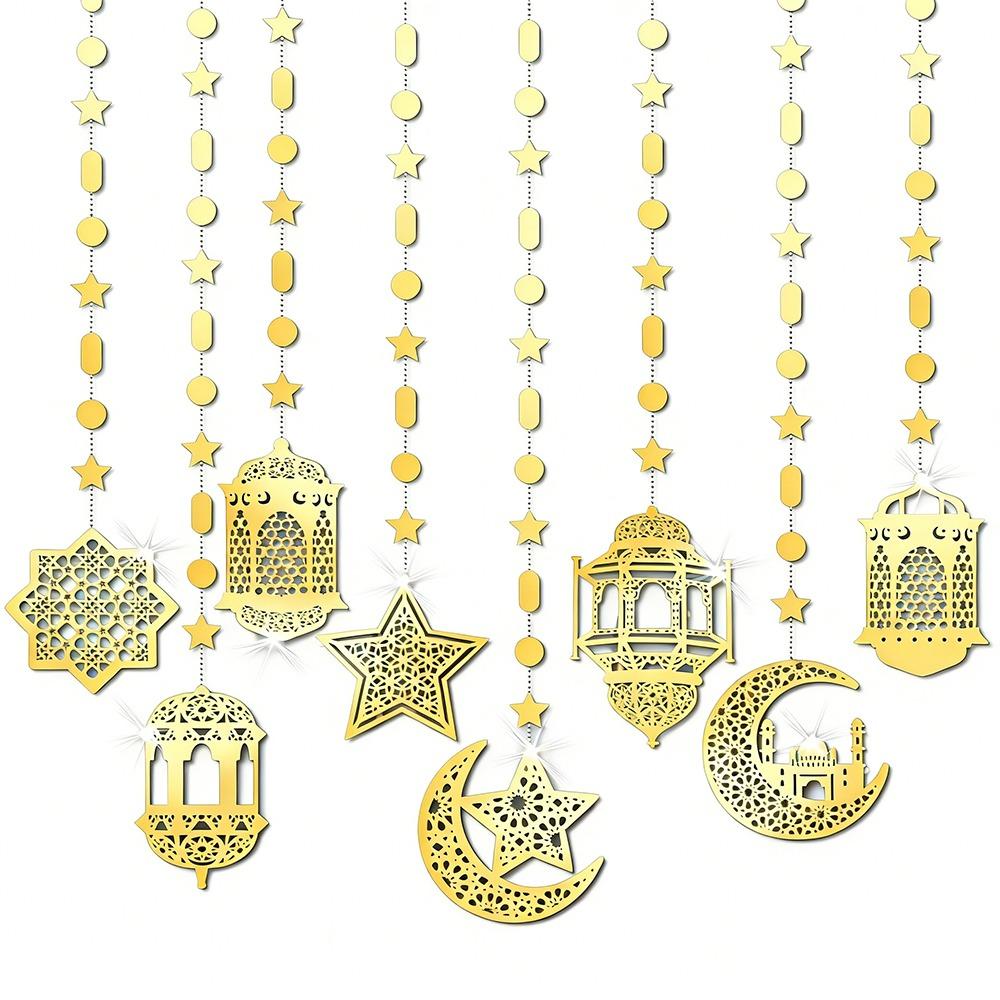 Gold Silver Eid Mubarak Banners Glitter Paper Pull Flag Ramadan Kareem Decor Ceiling Hanging DIY Paper Hanging Ornaments
Gold Silver Eid Mubarak Banners Glitter Paper Pull Flag Ramadan Kareem Decor Ceiling Hanging DIY Paper Hanging Ornaments