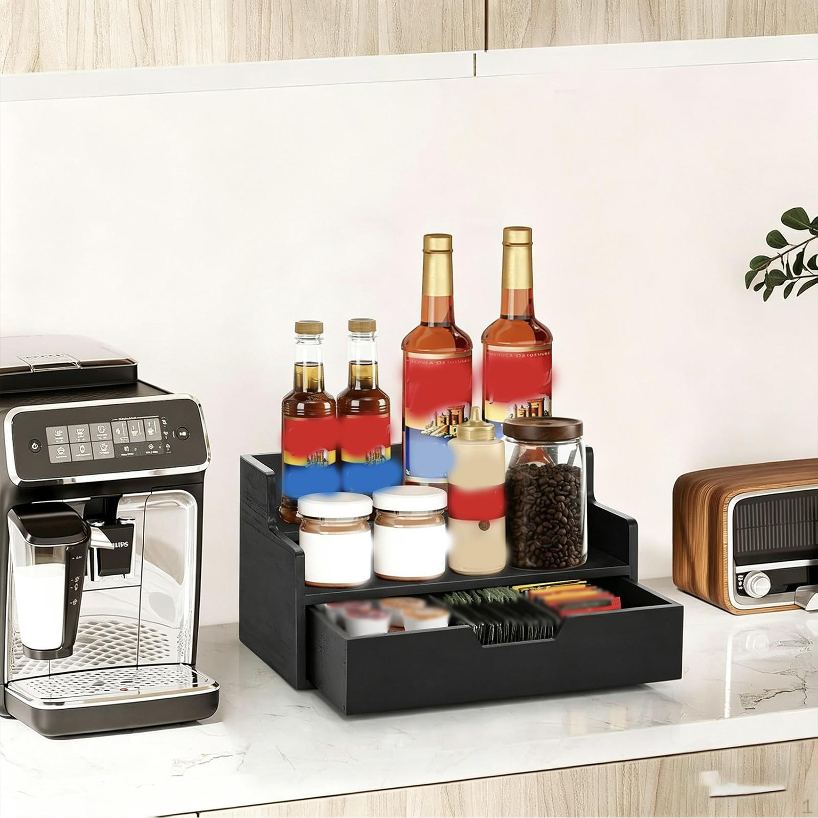 Desktop Countertop Storage Rack Coffee Pod Holder with Drawer Sleek Multi Tiered Lightweight
Desktop Countertop Storage Rack Coffee Pod Holder with Drawer Sleek Multi Tiered Lightweight