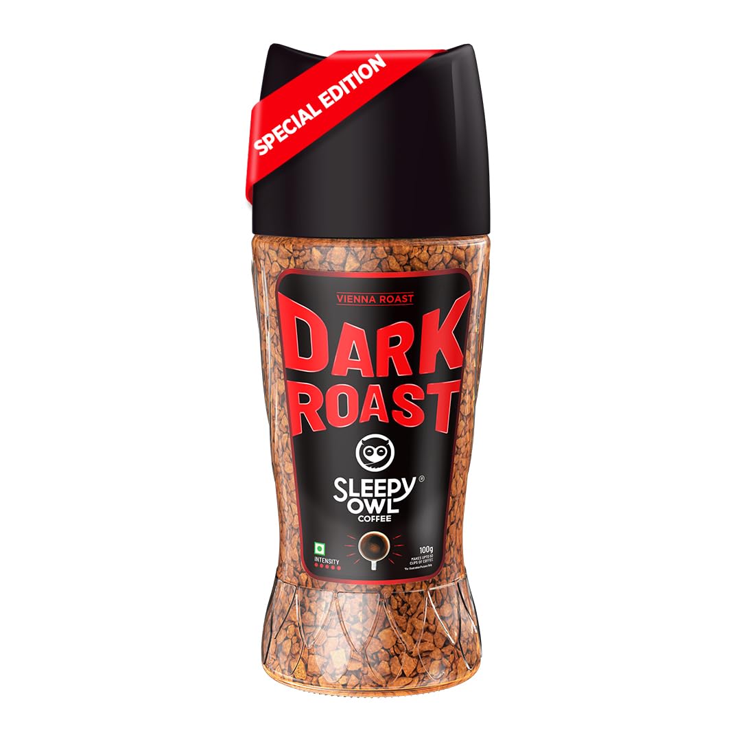 Sleepy Owl Dark Roast Coffee, 100% Pure Instant Coffee Powder 100g, Makes 50 Cups, Freeze-Dried for Freshness, Strong & Intense Coffee, Rich Café
Sleepy Owl Dark Roast Coffee, 100% Pure Instant Coffee Powder 100g, Makes 50 Cups, Freeze-Dried for Freshness, Strong & Intense Coffee, Rich Café