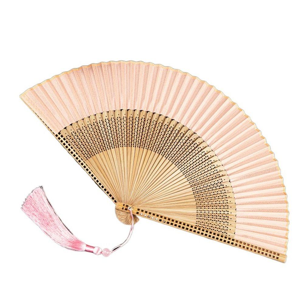 With Tassel Carved Bamboo Folding Fan Retro Handhold Chinese Folding Fan Hollow Handle Antiquity Folding Fans Gift рожевий
With Tassel Carved Bamboo Folding Fan Retro Handhold Chinese Folding Fan Hollow Handle Antiquity Folding Fans Gift рожевий