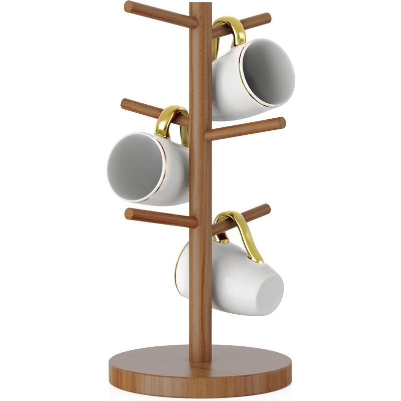 Bamboo Coffee Mug Holder Tree, Thicker Base Coffee Cup Holder Stand for Counter, Countertop Mug Rack Organizer with 6 Hooks (Brown коричневый
Bamboo Coffee Mug Holder Tree, Thicker Base Coffee Cup Holder Stand for Counter, Countertop Mug Rack Organizer with 6 Hooks (Brown коричневый