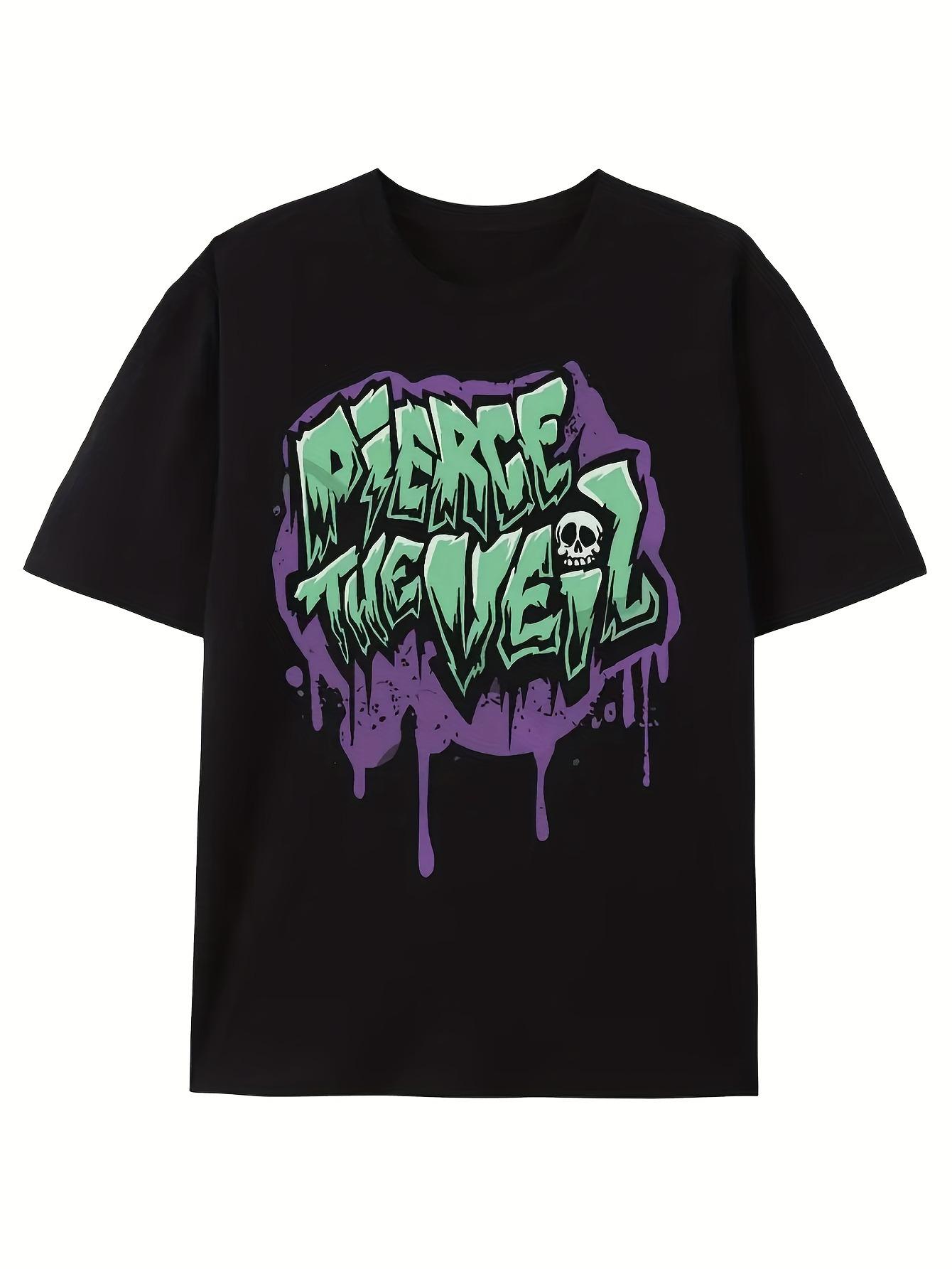 PIERCING THE VEIL Logo T-Shirt - Unisex Soft Breathable Cotton Punk Merch Tee with Iconic Green & Purple Drip Print XXXL
PIERCING THE VEIL Logo T-Shirt - Unisex Soft Breathable Cotton Punk Merch Tee with Iconic Green & Purple Drip Print XXXL