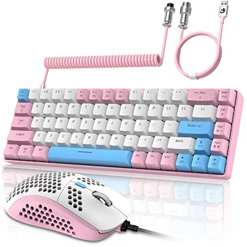 ZIYOU LANG T8 Mechanical Keyboard Mouse Set Blue Axis Wired Gaming Keyboard Mouse with RGB Backlight Tenkeyless All Keys TKL Work from Home Mini 73 рожевий 
ZIYOU LANG T8 Mechanical Keyboard Mouse Set Blue Axis Wired Gaming Keyboard Mouse with RGB Backlight Tenkeyless All Keys TKL Work from Home Mini 73 рожевий