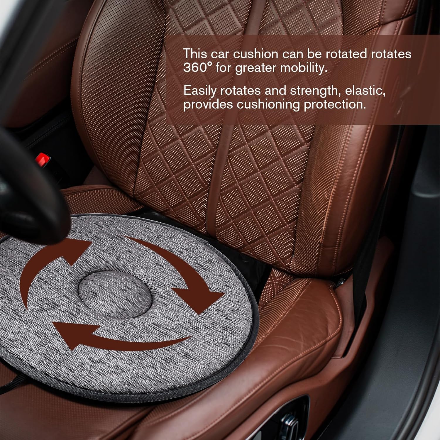 Cabilock 1PCS Rotating Car Seat Cushion Non Slip Swivel Cushion for Elderly Driver Ergonomic Auto Seat Pad 20.47X15.74 Inch Comfort Support for
Cabilock 1PCS Rotating Car Seat Cushion Non Slip Swivel Cushion for Elderly Driver Ergonomic Auto Seat Pad 20.47X15.74 Inch Comfort Support for
