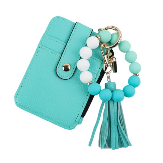 Браслет з бісеру Брелок Гаманець Жіночий Силіконовий Наручний Тримач для банківських карток Тонкий гаманець для карток з китицею Кишеня на блискавці для подорожей Покупок м ята зелений колір
Браслет з бісеру Брелок Гаманець Жіночий Силіконовий Наручний Тримач для банківських карток Тонкий гаманець для карток з китицею Кишеня на блискавці для подорожей Покупок м ята зелений колір