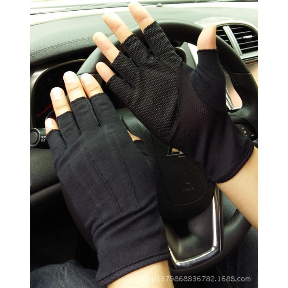 Солнцезащитные перчатки для вождения мужские тонкие хлопковые перчатки без пальцев one size fits all чёрный
Солнцезащитные перчатки для вождения мужские тонкие хлопковые перчатки без пальцев one size fits all чёрный