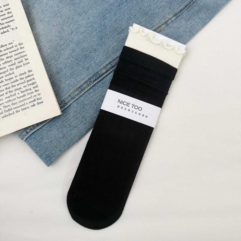 Spring and Summer Lightweight Socks - Soft Modal Plaid Socks with Colorful Collars - Versatile Women s Socks 1 pair чорний
Spring and Summer Lightweight Socks - Soft Modal Plaid Socks with Colorful Collars - Versatile Women s Socks 1 pair чорний