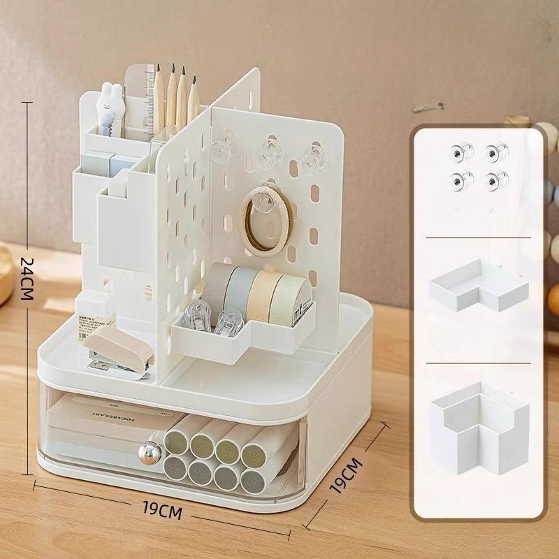 Rotating Hole Board Storage Box Organizer with Drawer Rack Office Table Student Desktop Small Compartment Stationery Storage Box белый
Rotating Hole Board Storage Box Organizer with Drawer Rack Office Table Student Desktop Small Compartment Stationery Storage Box белый