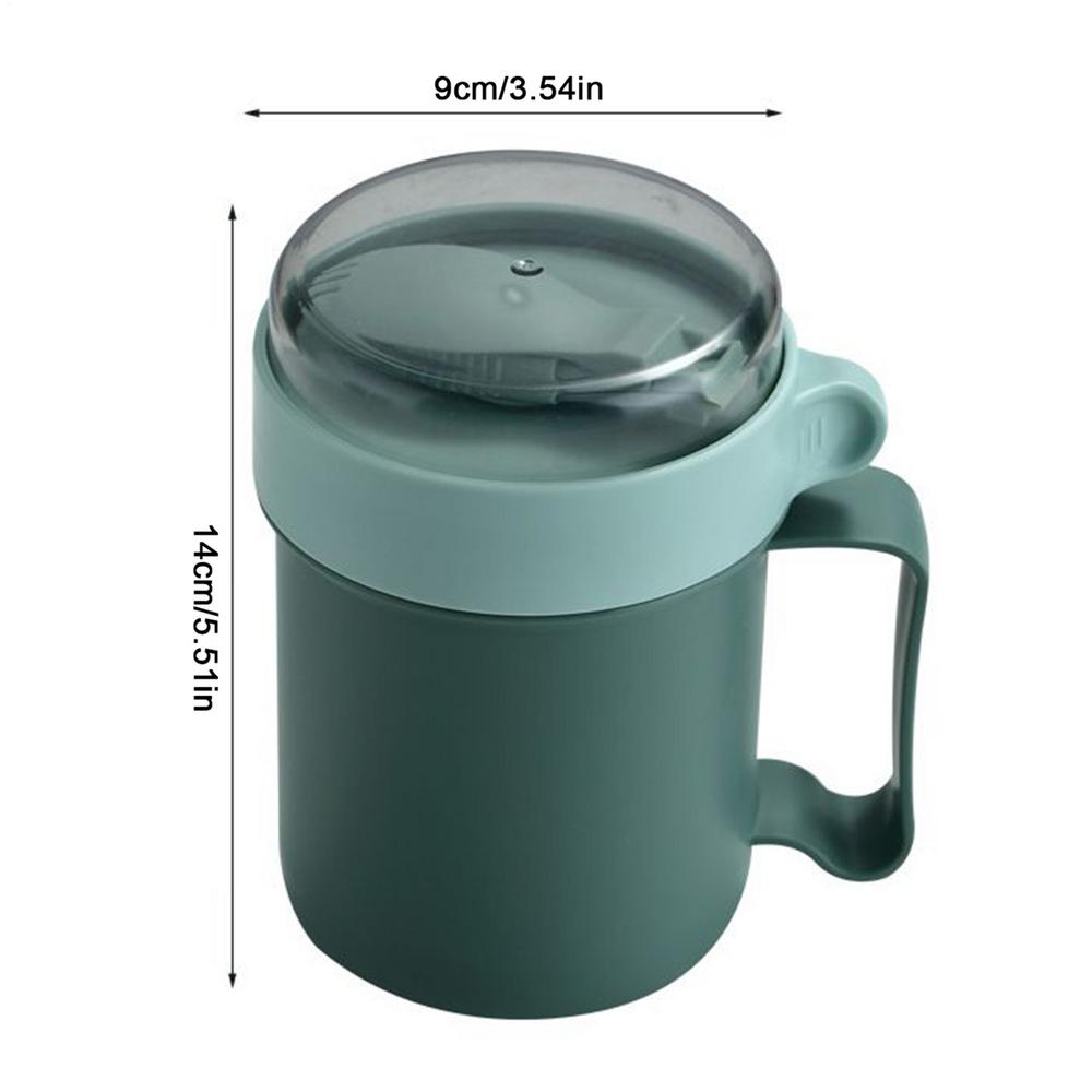 Soup Mug With Lid 500ml Wide Mouth Cereal Bowls With Foldable Spoon Soup Containers With Lids For Lunch For School Office зелений
Soup Mug With Lid 500ml Wide Mouth Cereal Bowls With Foldable Spoon Soup Containers With Lids For Lunch For School Office зелений