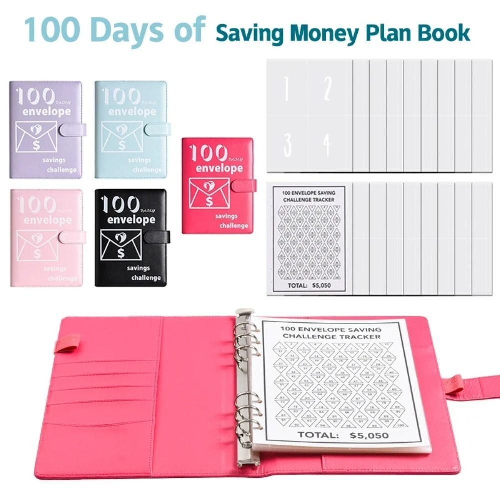 Блокнот на 100 конвертов с переплетом A5 Budget Binder Savings Challenge. Легко экономить деньги
Блокнот на 100 конвертов с переплетом A5 Budget Binder Savings Challenge. Легко экономить деньги