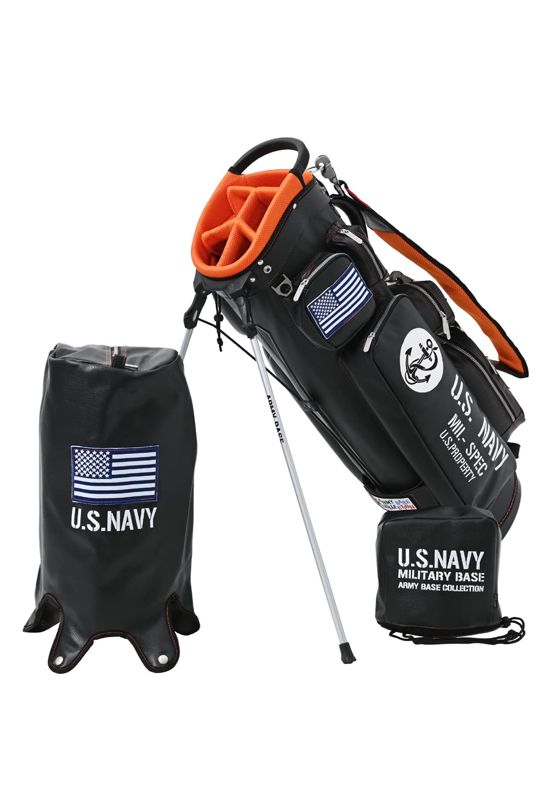 Army Base Collection ABC-054SB Stand Caddy Bag Type 9 with Iron Cover ARMY BASE U.S. NAVY
Army Base Collection ABC-054SB Stand Caddy Bag Type 9 with Iron Cover ARMY BASE U.S. NAVY