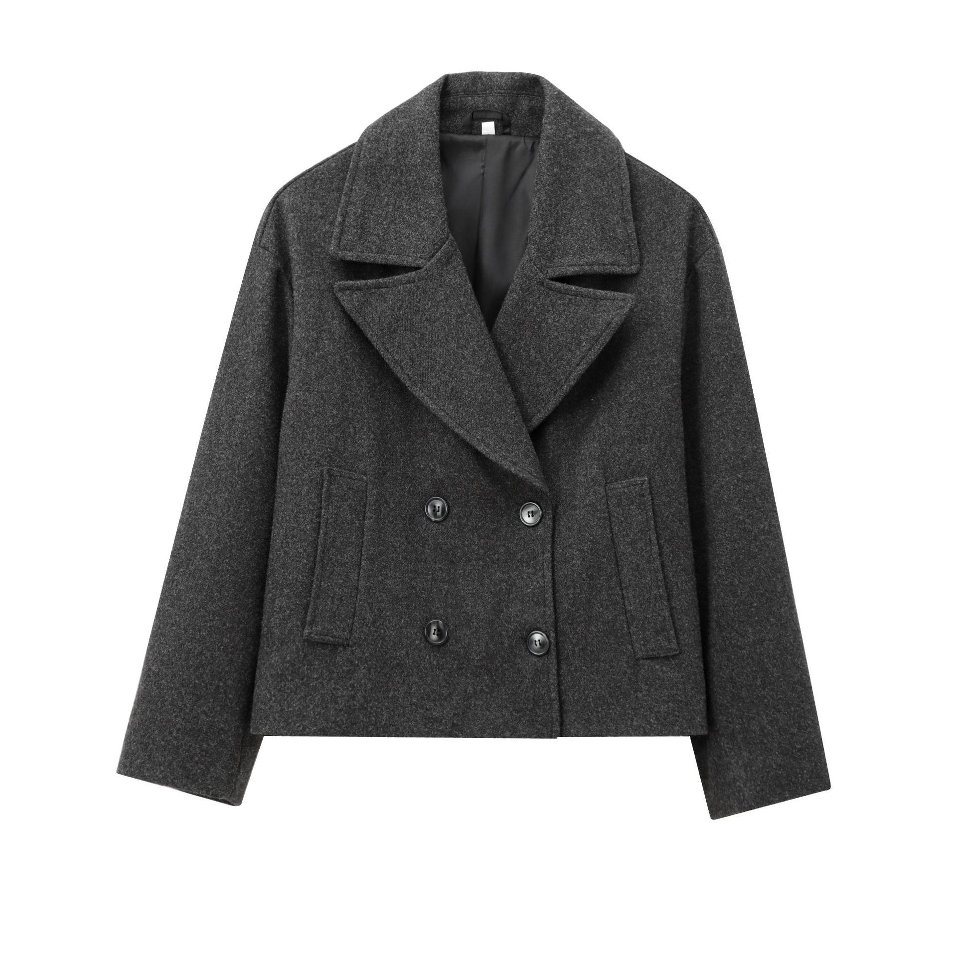 Double-Breasted Faux Wool Short Coat - European & American Style Women s Autumn/Winter 2024 Fashion in Versatile Solid Colors Small темно-серого
Double-Breasted Faux Wool Short Coat - European & American Style Women s Autumn/Winter 2024 Fashion in Versatile Solid Colors Small темно-серого