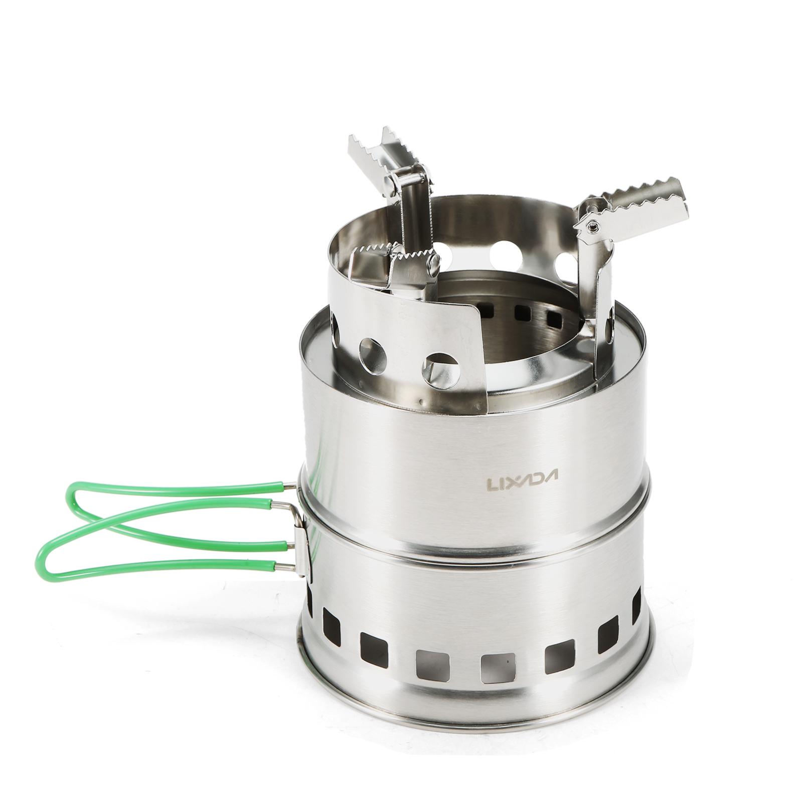 Lixada Складная походная печь из нержавеющей стали Портативная уличная дровяная печь со складными ручками и подносом для спирта
Lixada Складная походная печь из нержавеющей стали Портативная уличная дровяная печь со складными ручками и подносом для спирта