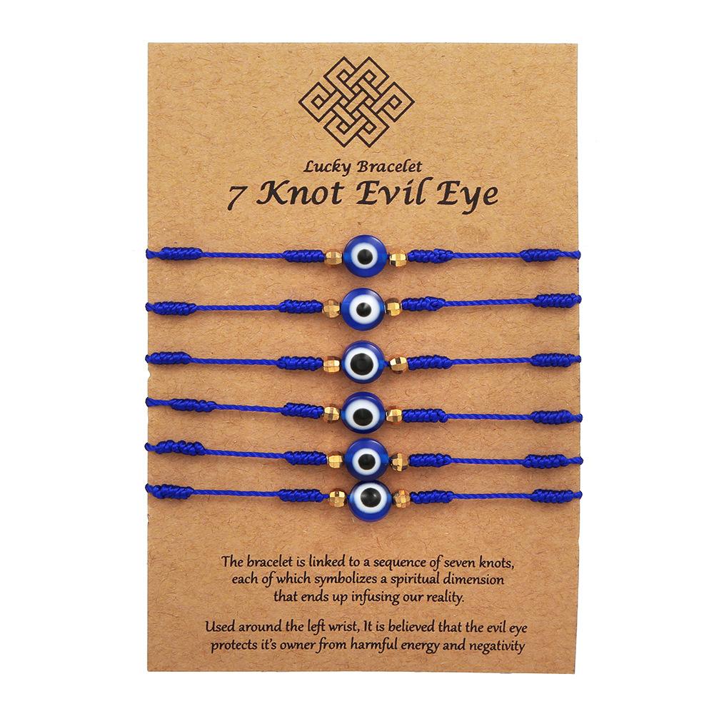 6Pcs Blue Evil Eye Bracelets Set For Women Men 7 Knot Braided Rope Wrist Hand Bracelets Love Friendship Jewelry Accessories
6Pcs Blue Evil Eye Bracelets Set For Women Men 7 Knot Braided Rope Wrist Hand Bracelets Love Friendship Jewelry Accessories