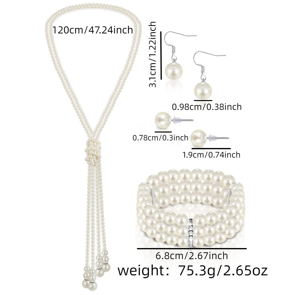 Double Layer Pearl Necklace and Earring Set , Creative Vintage Style Elegant Jewelry Set for Daily Wear Party белый
Double Layer Pearl Necklace and Earring Set , Creative Vintage Style Elegant Jewelry Set for Daily Wear Party белый