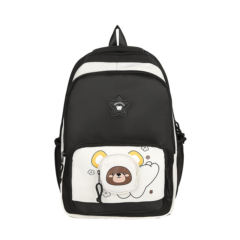 Student School Bag Women s Bear Print Backpack Large Capacity Durable Backpack чорний
Student School Bag Women s Bear Print Backpack Large Capacity Durable Backpack чорний