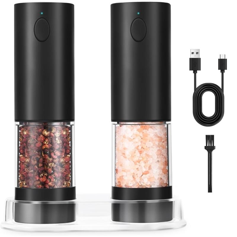 Convenient Rechargeable Salt Mill Peppers Mill Adjustable Coarseness Peppers Grinder Electric Salt Mill for Kitchen 1
Convenient Rechargeable Salt Mill Peppers Mill Adjustable Coarseness Peppers Grinder Electric Salt Mill for Kitchen 1