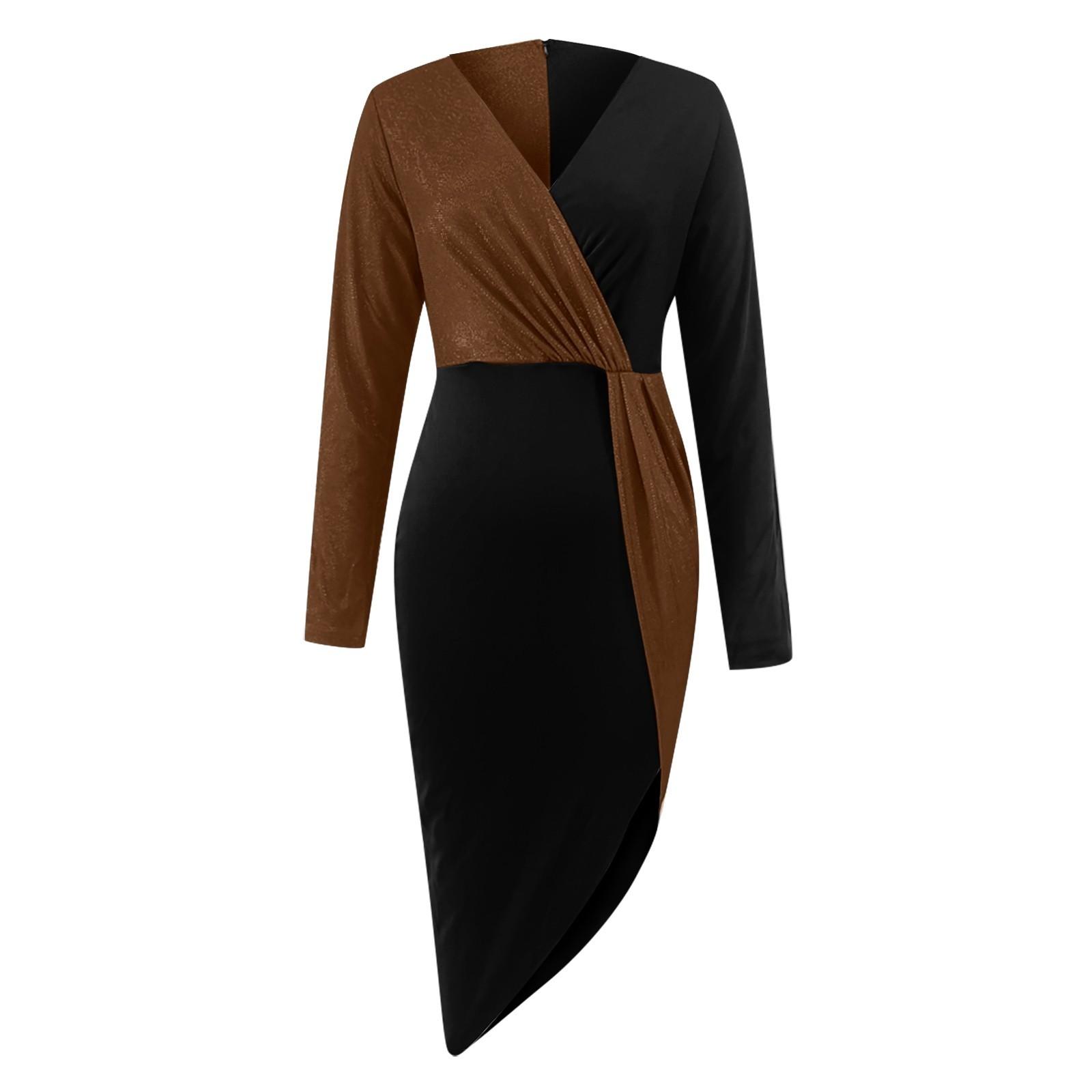 Женский повседневный пуловер с v-образным вырезом и повязкой на голову с застежкой-молнией, нерегулярное платье XXXL кофейный
Женский повседневный пуловер с v-образным вырезом и повязкой на голову с застежкой-молнией, нерегулярное платье XXXL кофейный