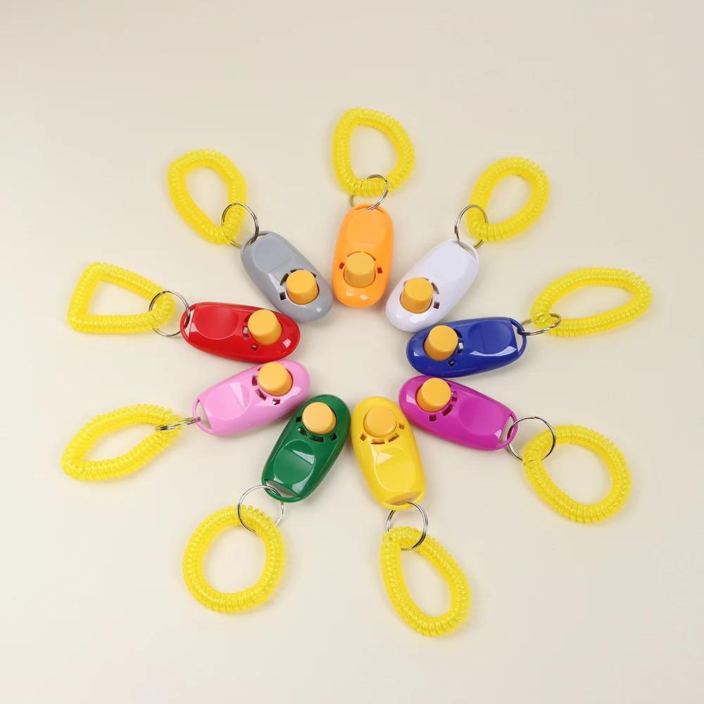 New Pet Dog Cat Training Clicker Plastic Aid Adjustable Wrist Strap For Pet Training Sound Key Chain Dog Repeller Pet Supplies
New Pet Dog Cat Training Clicker Plastic Aid Adjustable Wrist Strap For Pet Training Sound Key Chain Dog Repeller Pet Supplies
