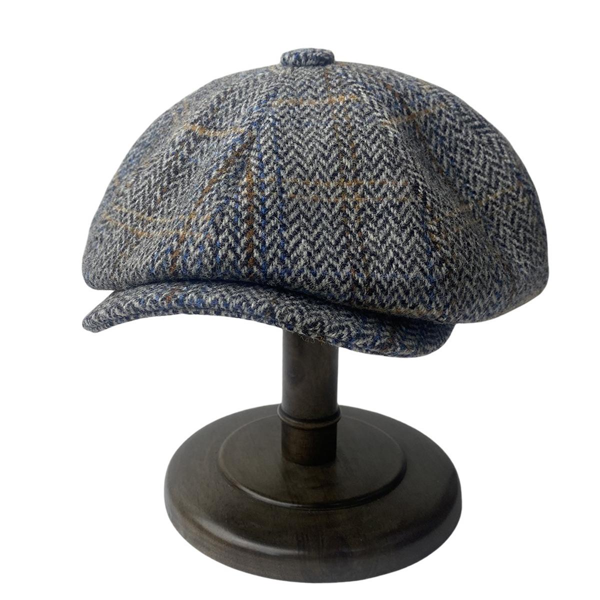 Wool Tweed Newsboy Cap Hringbone British Gatsby Cap Men Women Retro Hat Driver Flat Cap for Male Vintage Beret BJM42 XL 62CM сірий колір
Wool Tweed Newsboy Cap Hringbone British Gatsby Cap Men Women Retro Hat Driver Flat Cap for Male Vintage Beret BJM42 XL 62CM сірий колір