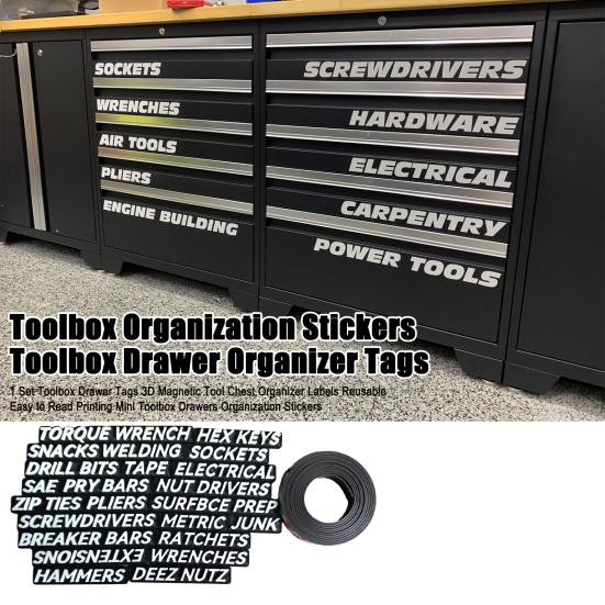 Yousheng 1 Set Toolbox Drawer Tags 3D Magnetic Tool Chest Organizer Labels Reusable Easy to Read Printing Mini Toolbox Drawers Organization Stickers зелёный
Yousheng 1 Set Toolbox Drawer Tags 3D Magnetic Tool Chest Organizer Labels Reusable Easy to Read Printing Mini Toolbox Drawers Organization Stickers зелёный
