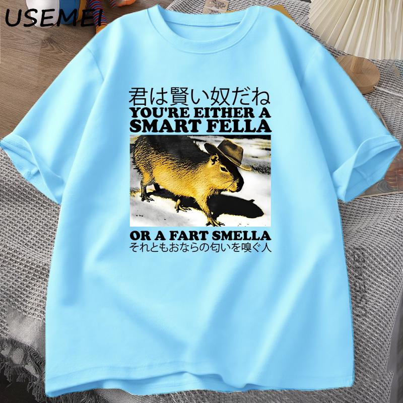 Retro Smart Fella Fart Smella Capybara TShirt Funny Cowboy Vintage Tshirt Japanese Style Silly Meme Tshirts Harajuku Clothes 4XL
Retro Smart Fella Fart Smella Capybara TShirt Funny Cowboy Vintage Tshirt Japanese Style Silly Meme Tshirts Harajuku Clothes 4XL