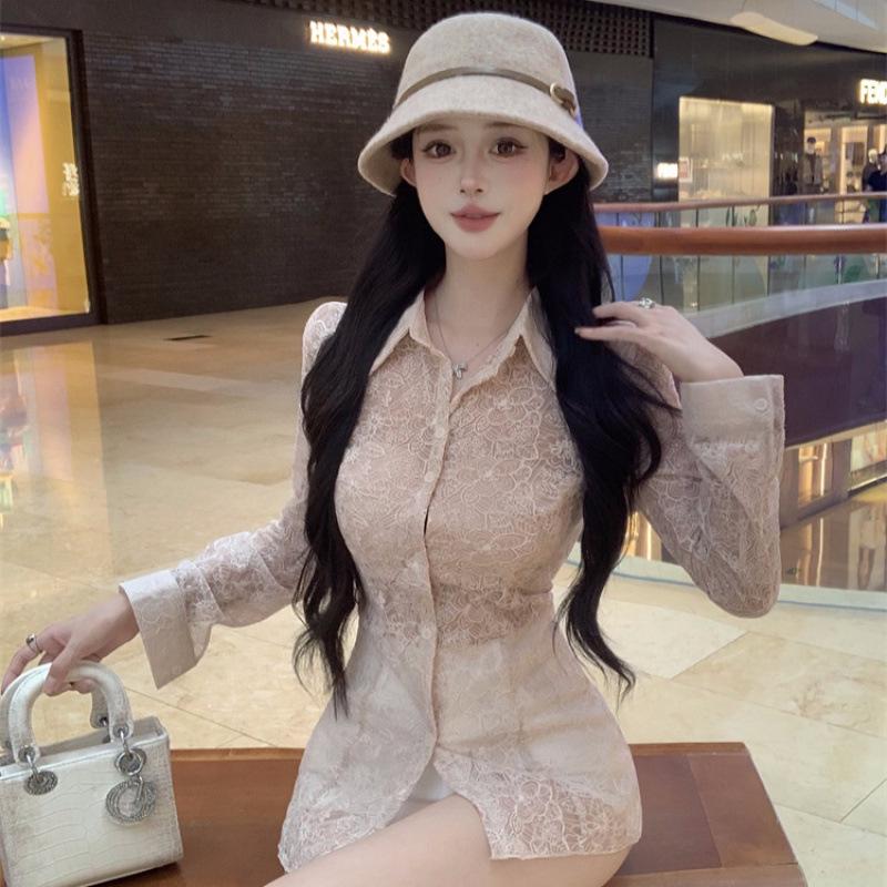 Elegant Lace Jacquard Lapel Shirt - Women s Early Autumn Slim Fit Long Sleeve Chic Top L
Elegant Lace Jacquard Lapel Shirt - Women s Early Autumn Slim Fit Long Sleeve Chic Top L
