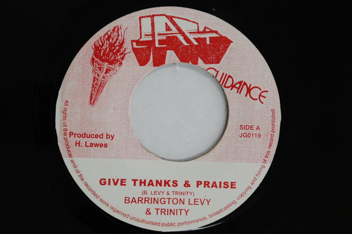 7inch Record BARRINGTON LEVY TRINITY Give Thanks Praise JG0119 Jah Guidance 1980 UK Reggae Ska Dub Used
7inch Record BARRINGTON LEVY TRINITY Give Thanks Praise JG0119 Jah Guidance 1980 UK Reggae Ska Dub Used