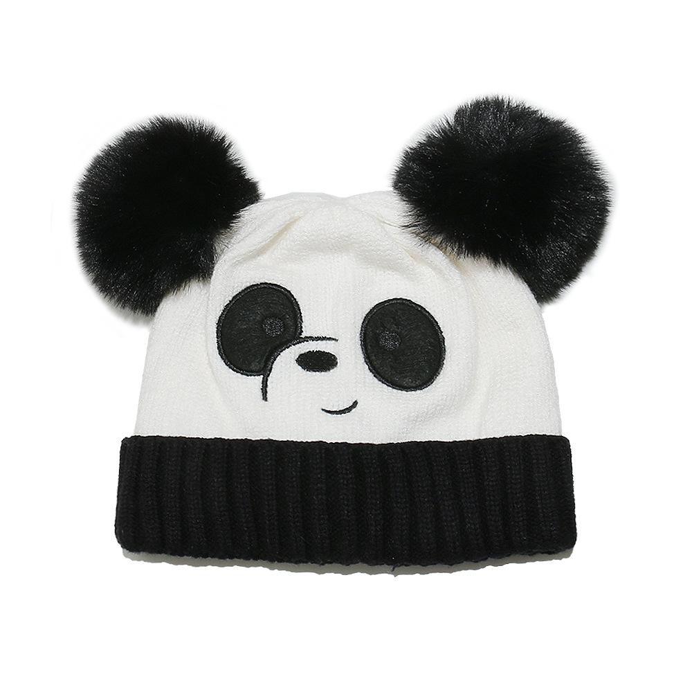 Autumn and winter new plush wool hat children s cute cartoon panda knitted hat girl M(56-58cm) чорний
Autumn and winter new plush wool hat children s cute cartoon panda knitted hat girl M(56-58cm) чорний