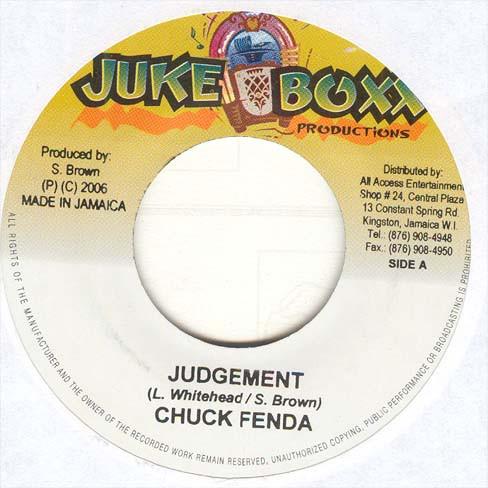 7inch Record CHUCK FENDER - Judgement NONE Juke Boxx Produ 2006 Jamaica Reggae, Ska & Dub Used
7inch Record CHUCK FENDER - Judgement NONE Juke Boxx Produ 2006 Jamaica Reggae, Ska & Dub Used