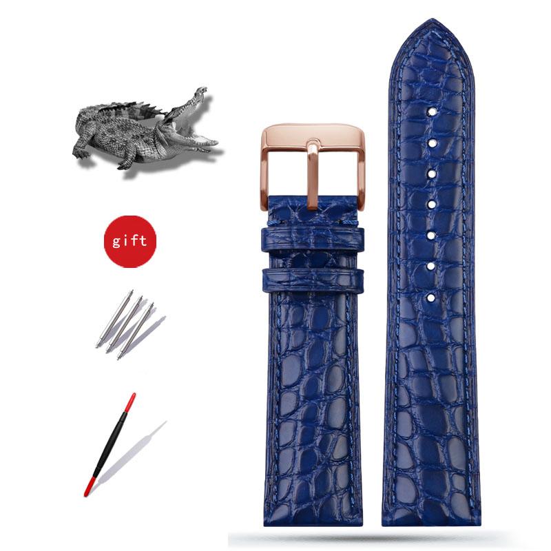 For any luxurious wristband high quality Crocodile strap Soft Blue leather watchband Butterfly Clasp 18 20mm 22mm Men Wrist Band 18mm
For any luxurious wristband high quality Crocodile strap Soft Blue leather watchband Butterfly Clasp 18 20mm 22mm Men Wrist Band 18mm