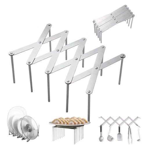 Expandable Stainless Steel Dish Rack, Accordion Style, Pot Lid Holder, Compact Storage Rack for Pot Lids, Frying Pans, Dishes, and Tableware, Dish Sta
Expandable Stainless Steel Dish Rack, Accordion Style, Pot Lid Holder, Compact Storage Rack for Pot Lids, Frying Pans, Dishes, and Tableware, Dish Sta