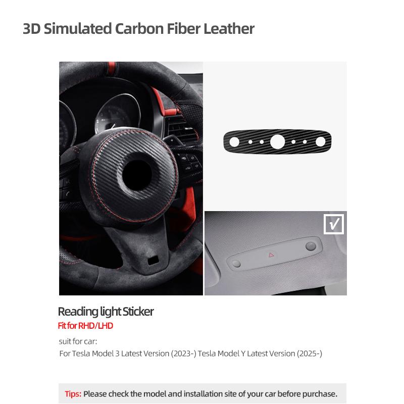 For Tesla Model 3 Highland 2025 Model Y Juniper Made of Alcantara Front Reading Light Panel Trim Sticker Car Interior Accessory
For Tesla Model 3 Highland 2025 Model Y Juniper Made of Alcantara Front Reading Light Panel Trim Sticker Car Interior Accessory