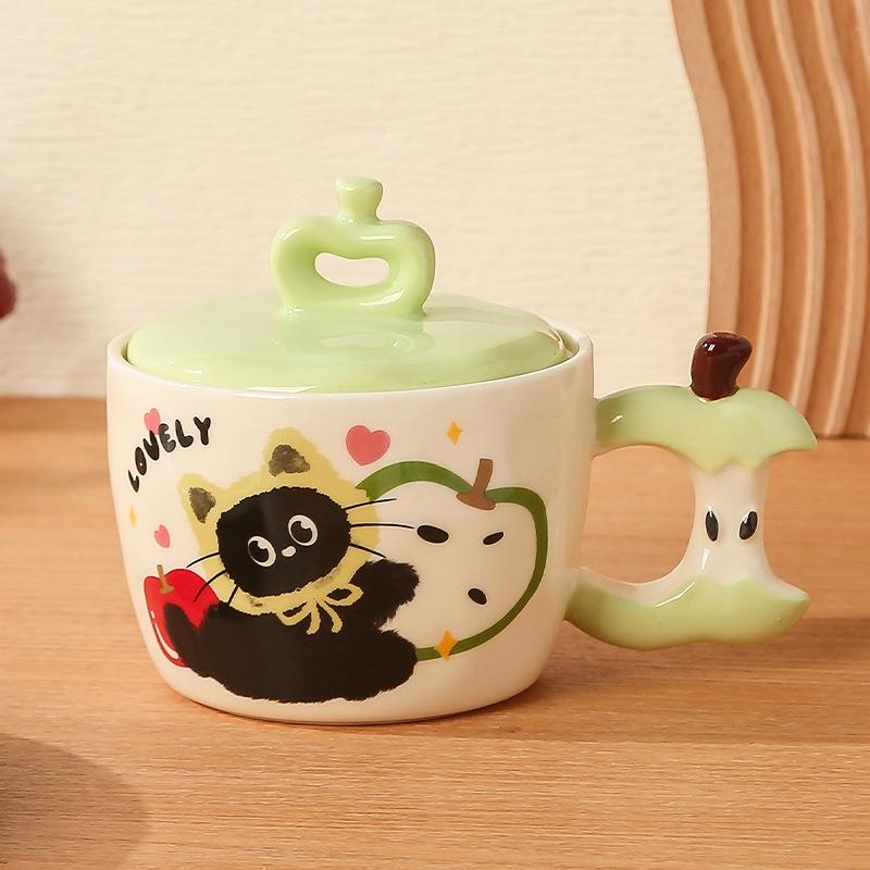 Apple Ceramic Cup for Girls Creative Cat Mug with Lid High Value Breakfast Cup Souvenir Water Cup Couple 301-400ml
Apple Ceramic Cup for Girls Creative Cat Mug with Lid High Value Breakfast Cup Souvenir Water Cup Couple 301-400ml