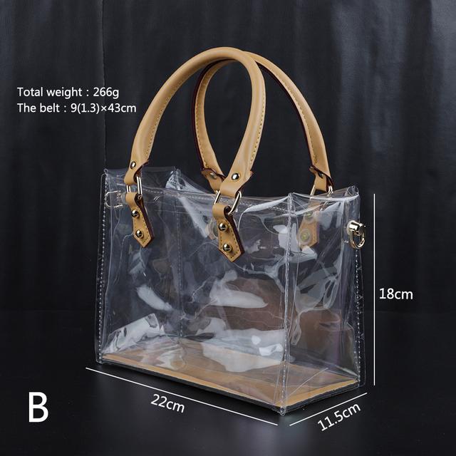 Handmade Pvc Handbag Leather Shoulder Bag Strap Transparent Tote Waterproof Clutch Travel Crossbody Women Large Capacity Handbag
Handmade Pvc Handbag Leather Shoulder Bag Strap Transparent Tote Waterproof Clutch Travel Crossbody Women Large Capacity Handbag