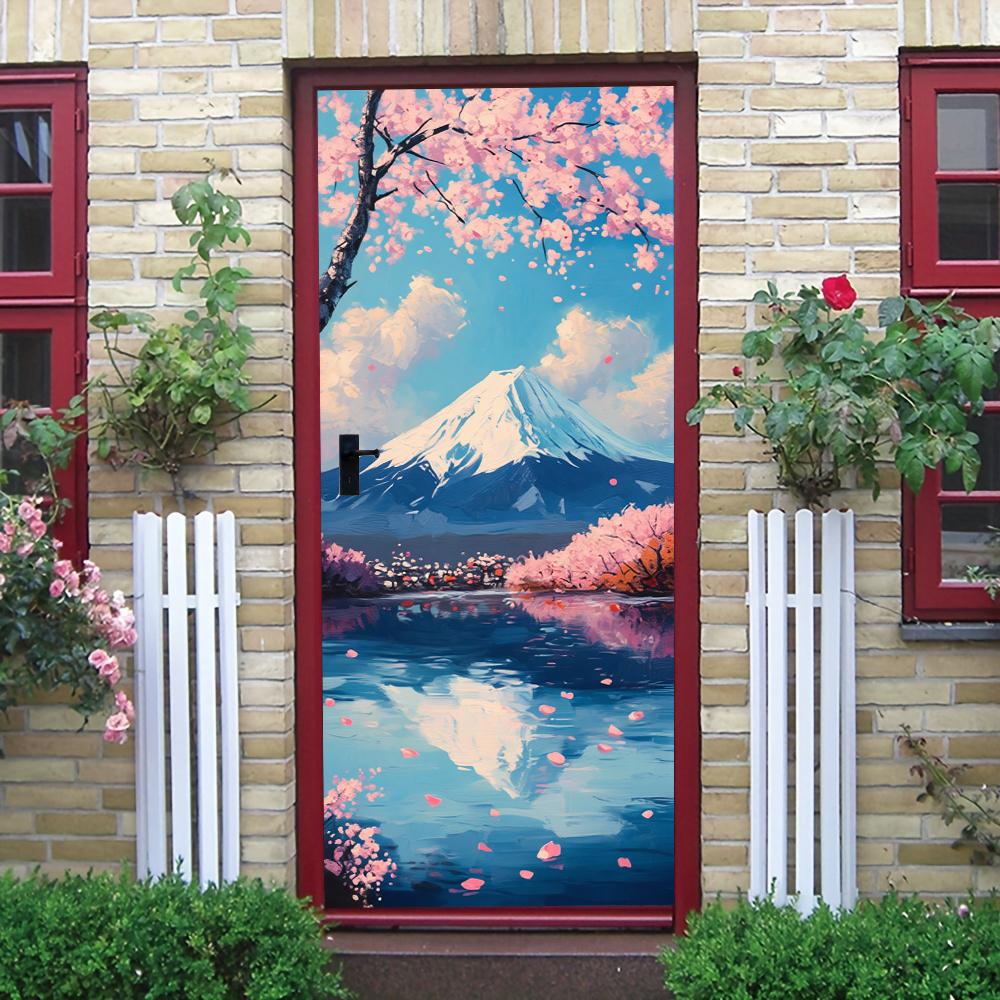 1pcs Japanese style Fuji Mountain cherry blossom decorative door stickers and landscape self-adhesive wall stickers for living r (as the picture,77x200cm)
1pcs Japanese style Fuji Mountain cherry blossom decorative door stickers and landscape self-adhesive wall stickers for living r (as the picture,77x200cm)