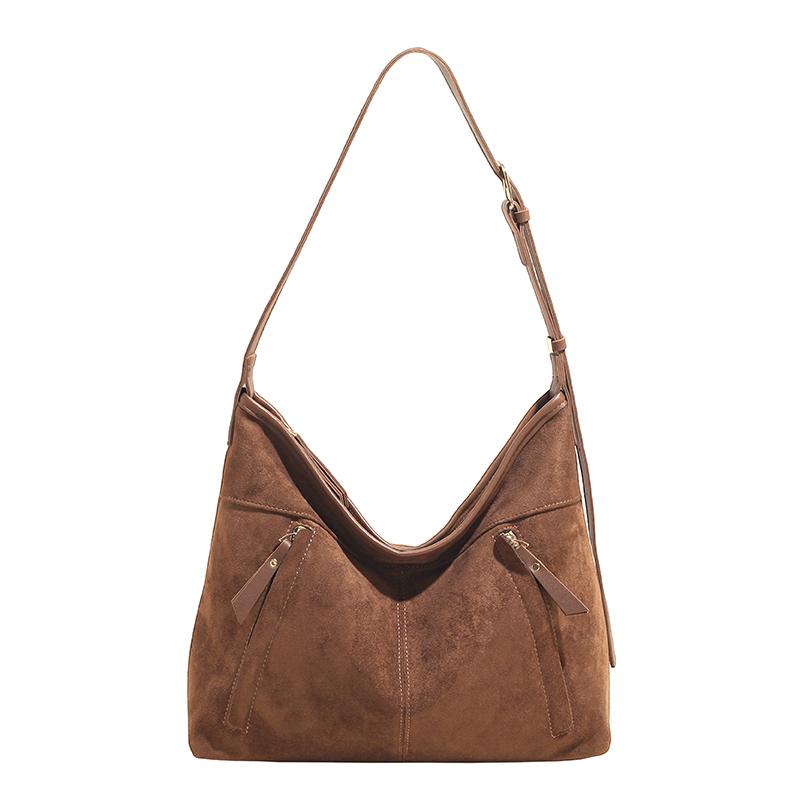 2026 Autumn/winter New Casual Tote Faux Suede Zipper Retro Versatile Shoulder Bags Large Capacity Commuter Waterproof Handbags коричневий
2026 Autumn/winter New Casual Tote Faux Suede Zipper Retro Versatile Shoulder Bags Large Capacity Commuter Waterproof Handbags коричневий