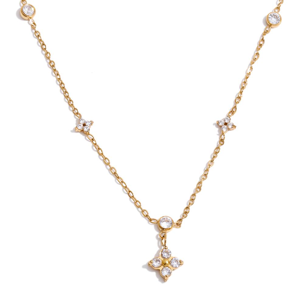 Yhpup 2026 Stainless Steel Cubic Zirconia Chic Flower Necklace High Quality PVD Plated Delicate Summer Daily Collar Jewelry Gift
Yhpup 2026 Stainless Steel Cubic Zirconia Chic Flower Necklace High Quality PVD Plated Delicate Summer Daily Collar Jewelry Gift