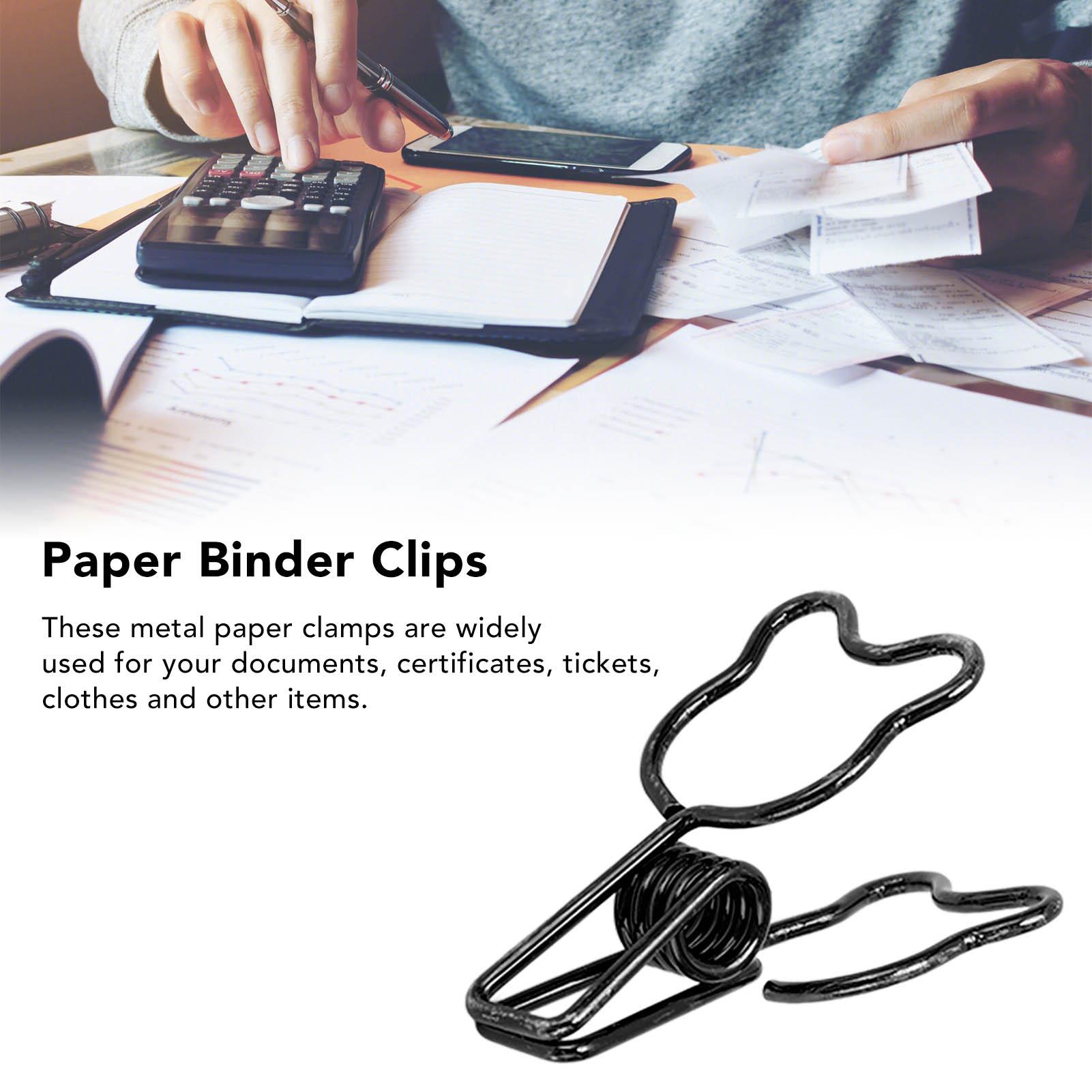 100Pcs Clips Cute Bear Hollow Strong Clamping Force Metal Small Clips for Documents Certificates Tickets
100Pcs Clips Cute Bear Hollow Strong Clamping Force Metal Small Clips for Documents Certificates Tickets