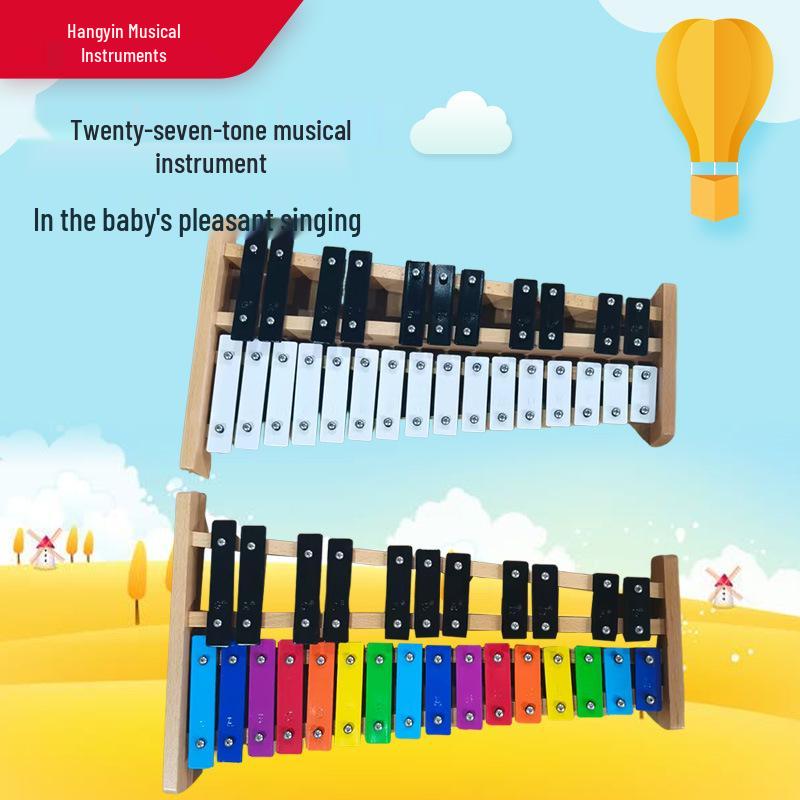 Orff 27-Tone Aluminum Plate Glockenspiel - Children s Educational Percussion Xylophone 27-tone Color Keys (44*26*3.5 cm)
Orff 27-Tone Aluminum Plate Glockenspiel - Children s Educational Percussion Xylophone 27-tone Color Keys (44*26*3.5 cm)