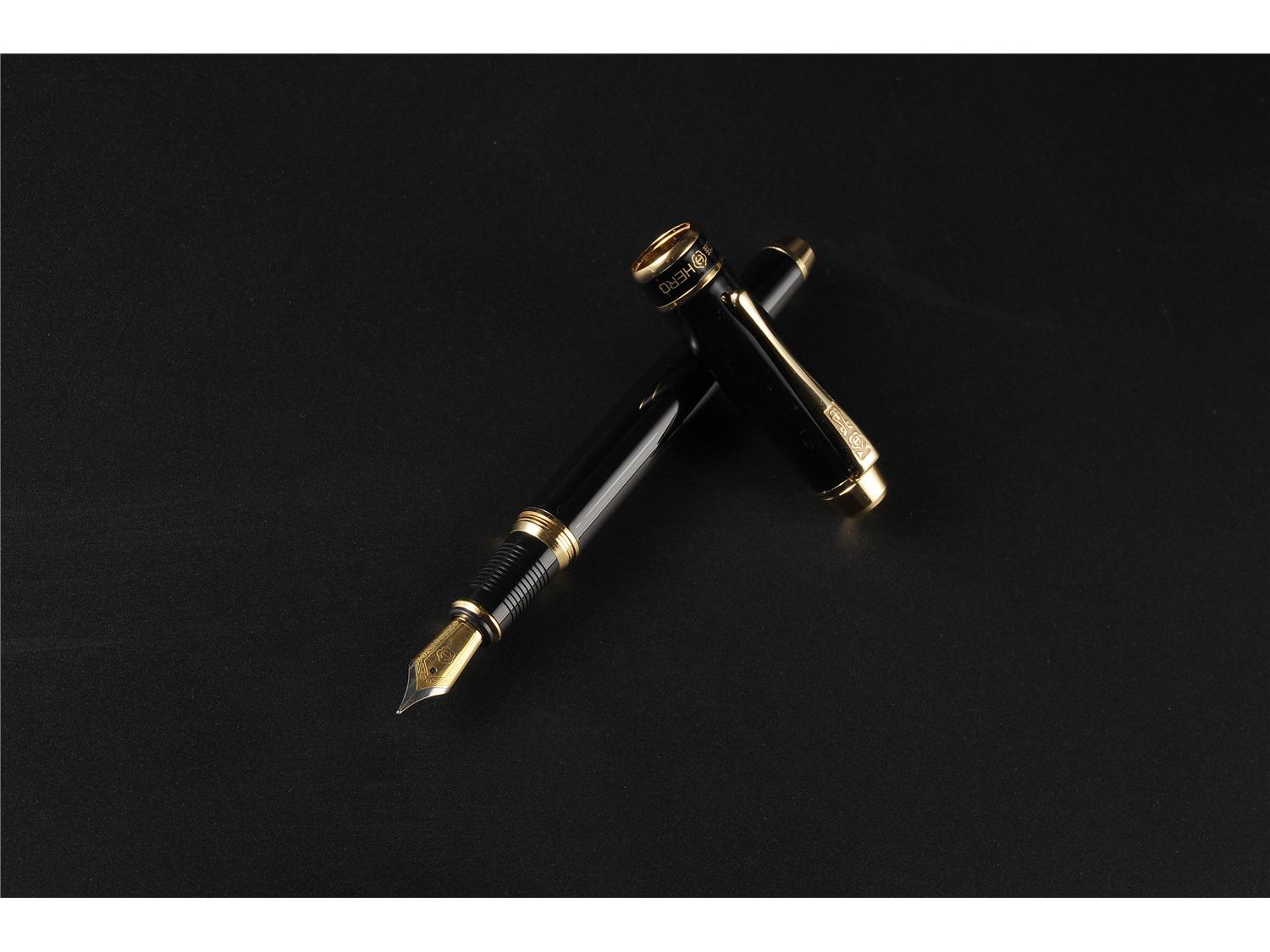 Hero 953 Gunmetal Black Ink Pen with Metal Barrel in Gift Box - Personalizable for Business, Office, or Calligraphy Writing 0.58mm Fine Tip
Hero 953 Gunmetal Black Ink Pen with Metal Barrel in Gift Box - Personalizable for Business, Office, or Calligraphy Writing 0.58mm Fine Tip