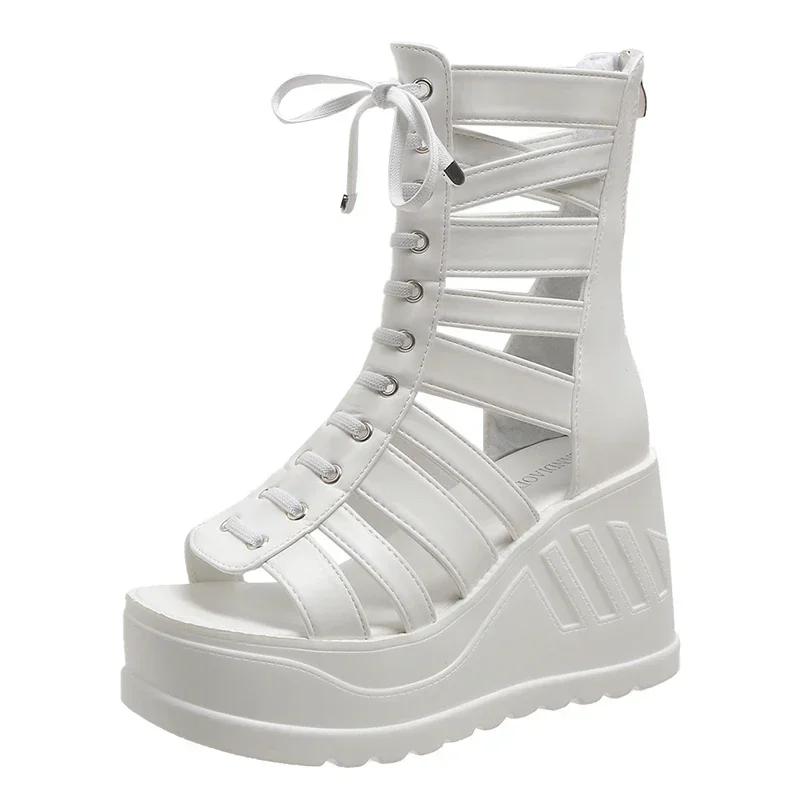 Распродажа Женские босоножки на танкетке 9,5 см Модные туфли на высоком каблуке Готика Панк Летняя повседневная обувь на платформе Женский комфорт Шнуровка Молния Пряжка 35 белый
Распродажа Женские босоножки на танкетке 9,5 см Модные туфли на высоком каблуке Готика Панк Летняя повседневная обувь на платформе Женский комфорт Шнуровка Молния Пряжка 35 белый